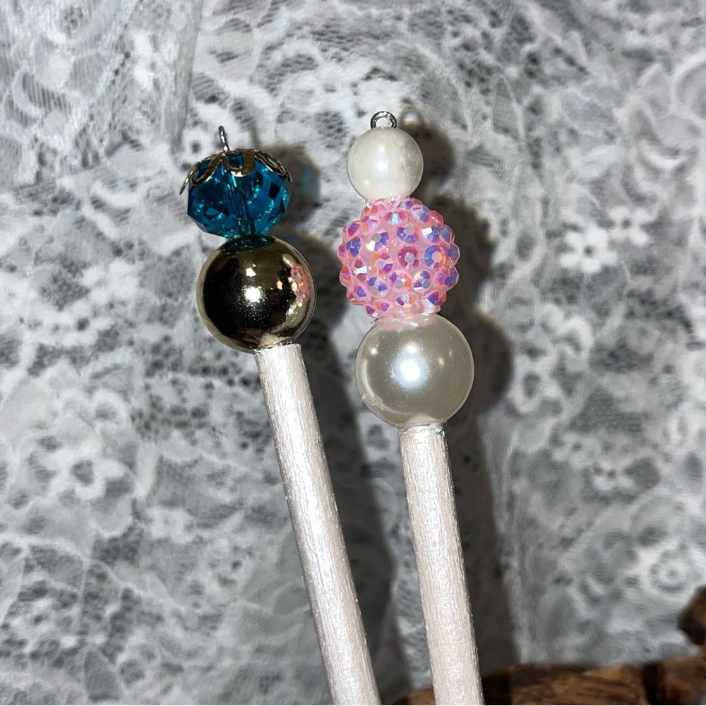 Beaded hair sticks !!!!